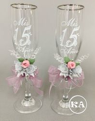 Quinceanera Toasting Glasses