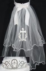 Tiara and Communion Veil 