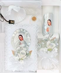 Virgin Mary Baptism Candle Set