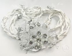 Wedding Lasso w/ Flower & Ribbon in (White or Ivory) 