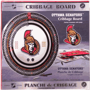 3 Player NHL Round Cribbage Boards for 1/8" Pegs 	