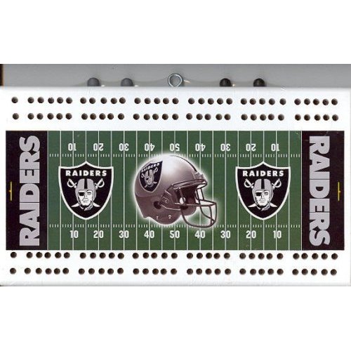 Oakland Raiders NFL Cribbage Board