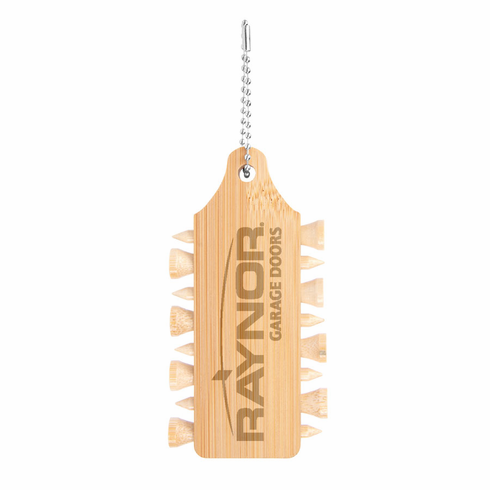 Bamboo Golf Tee Set Keychain