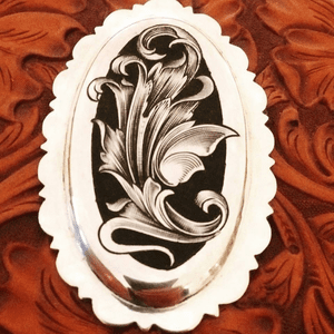 Oval Scalloped Scarf Slide