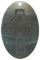 Blacklip shell oval in black