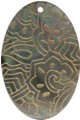 Blacklip shell oval in gold