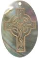 Blacklip shell oval in gold