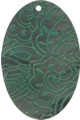 Blacklip shell oval in green
