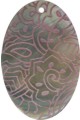 Blacklip shell oval in purple
