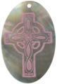 Blacklip shell oval in purple