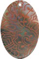 Blacklip shell oval in red
