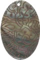 Blacklip shell oval in toffee