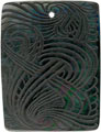 Blacklip shell rectangle in black