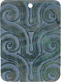 Blacklip shell rectangle in blue
