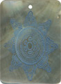 Blacklip shell rectangle in blue