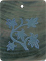 Blacklip shell rectangle in blue