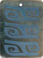 Blacklip shell rectangle in blue