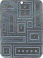Blacklip shell rectangle in blue
