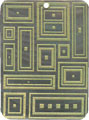 Blacklip shell rectangle in celedon