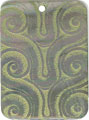 Blacklip shell rectangle in celedon