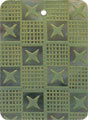 Blacklip shell rectangle in celedon