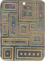 Blacklip shell rectangle in gold