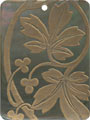 Blacklip shell rectangle in gold