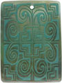 Blacklip shell rectangle in green