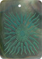 Blacklip shell rectangle in green Blacklip shell rectangle in green