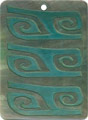 Blacklip shell rectangle in green