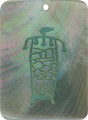 Blacklip shell rectangle in green