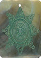 Blacklip shell rectangle in green