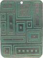 Blacklip shell rectangle in green