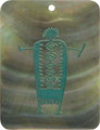 Blacklip shell rectangle in green
