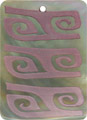 Blacklip shell rectangle in purple