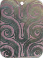 Blacklip shell rectangle in purple