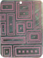 Blacklip shell rectangle in purple