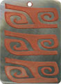 Blacklip shell rectangle in red