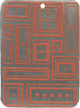 Blacklip shell rectangle in red