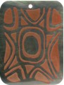 Blacklip shell rectangle in red