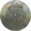 Blacklip shell round in black