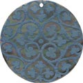 Blacklip shell round in blue