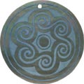 Blacklip shell round in blue