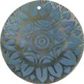 Blacklip shell round in blue