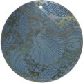 Blacklip shell round in blue
