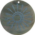 Blacklip shell round in blue