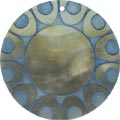 Blacklip shell round in blue