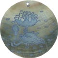 Blacklip shell round in blue