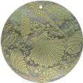 Blacklip shell round in celedon
