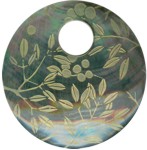 Blacklip shell round in celedon